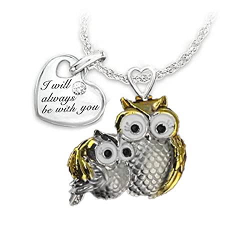 HAOLEI Halskette 925 Sterling Silber Silberkette Halsschmuck Mutter Kind Weihnachten Erntedankfest Schmuck Geschenk Tierform von HAOLEI