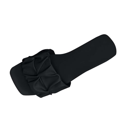 Hausschuhe Damen Für Grip Und Halt Sale Sandalen Mit Orthopädie Flache Hausschuhe Mit Plissee Badelatschen Leicht Robuste Pantoletten Wasserfest Rutschfest Badeschuhe Schlappen Elegant Bequeme von HAOLEI