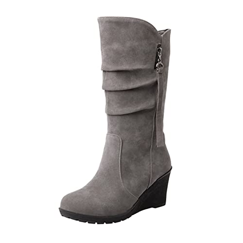 HAOLEI Hohe Stiefel für Damen Stiefeletten Ankle Boots Fransen Langschaft Winterschuhe Retro-Stil Quaste Reiterstiefel Schuhe Kniehohe Schuhe Runde Zehen Halblange Stiefel HAOLEI Hohe Stiefel für Damen Stiefeletten Ankle Boots Fransen Langschaft Winterschuhe Retro-Stil Quaste Reiterstiefel Schuhe Kniehohe Schuhe Runde Zehen Halblange Stiefel von HAOLEI