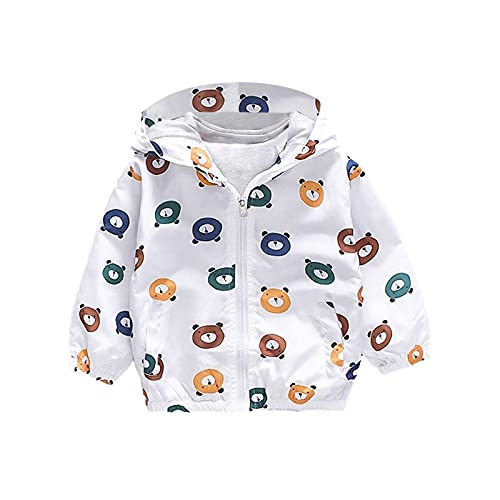 HAOLEI Jacken Junge Jacke Kinder Regenjacke Outwear Kapuzenjacke Softshelljacken Wanderjacke Frühling Herbst Übergangsjack Atmungsaktiv Wasserdicht Sonnenschutz Windjacke Sweatjacke Jungen 1-6 Jahre von HAOLEI