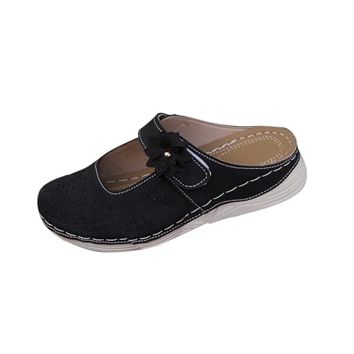 Hausschuhe Damen Wasserfest Rutschfest Sale Sandalen Elegant Bequeme Atmungsaktive Mit Dicker Sohle Und Keilabsatz Badelatschen Für Grip Halt Pantoletten Orthopädie Badeschuhe Schlappen Leicht Robuste von HAOLEI