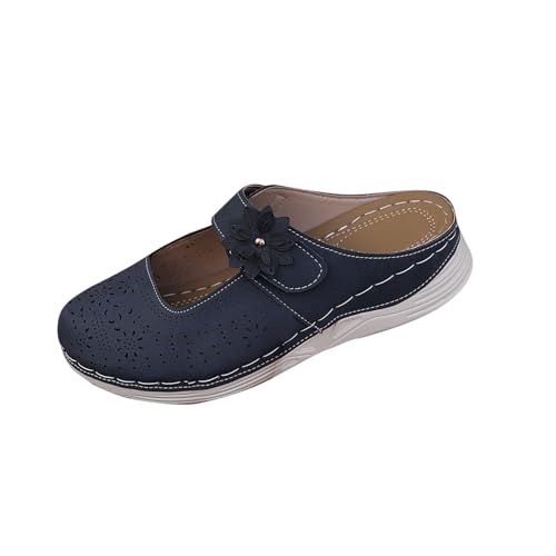Hausschuhe Damen Wasserfest Rutschfest Sale Sandalen Elegant Bequeme Atmungsaktive Mit Dicker Sohle Und Keilabsatz Badelatschen Für Grip Halt Pantoletten Orthopädie Badeschuhe Schlappen Leicht Robuste von HAOLEI