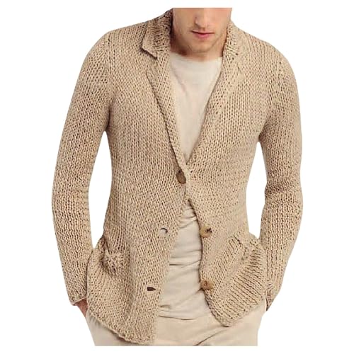 Herren Warmes Langes Strick Hemd Lässiges Outdoorhemd, Strickpullover Stilvoller Slim Fit, Strickjacke Modische, Sale Pullover Weich Und Bequem, Winterpullover Klassisch Aus Hochwertiger von HAOLEI