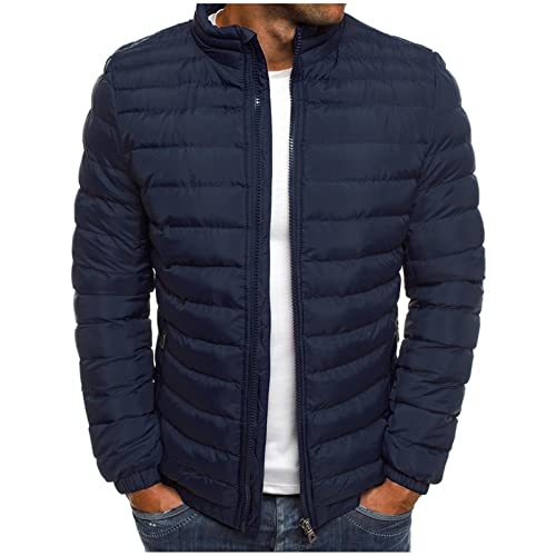 Herren Winterjacke Leichte Warme, Sonderangebot Steppjacke Weich Bequem, Daunenjacke Dicke Strapazierfähige, Wintermantel Lässige Mode, Einfarbige Outdoorjacke Aus Baumwolle, Modische Skijacke von HAOLEI