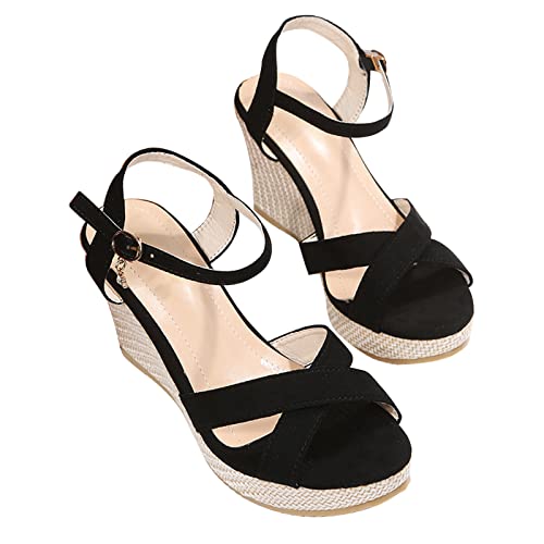 Sandalen Damen Leicht Robuste Sale Hausschuhe Wasserfest Rutschfest Plateau Mit Keilabsatz Und Hohem Absatz Pantoletten Elegant Bequeme Badeschuhe Schlappen Für Grip Halt Badelatschen Orthopädie von HAOLEI