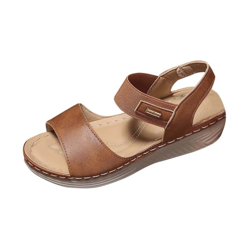 Sandalen Damen Wasserfest Rutschfest Befristetes Angebot Hausschuhe Elegant Bequeme Flache Retro Sandalen Sale Badelatschen Für Grip Und Halt Pantoletten Mit Orthopädie Badeschuhe Schlappen Leicht von HAOLEI