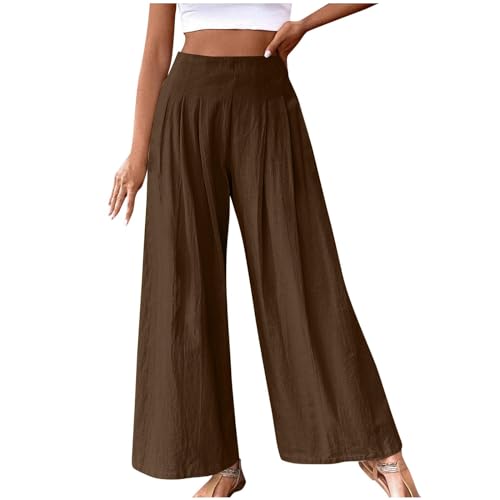 Stoffhose Damen Leicht Luftig, Leinenhose Sommer, Sale Angebote Modische Und Lässige Hose Aus Baumwolle Und Leinen Mit Weitem Bein Hoher Taille, Jogginghose Coole Flowy, Sommerhose Elegante Schicke Stoffhose Damen Leicht Luftig, Leinenhose Sommer, Sale Angebote Modische Und Lässige Hose Aus Baumwolle Und Leinen Mit Weitem Bein Hoher Taille, Jogginghose Coole Flowy, Sommerhose Elegante Schicke von HAOLEI