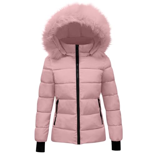 Winterjacke Damen Elegant Schick, Sale Steppjacke Leicht Und Warme, Wintermantel Flauschig Federleichte, Daunenjacke Aus Einfarbiger Baumwolle Mit Kapuze Und Warmer Tasche Für Herbst Und Winter von HAOLEI