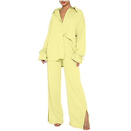 Zweiteiliges Damen Set Aus Sommer Sport Und Freizeit Hosenträger Oberteilen Mit Rundhalsausschnitt Und Hosen Mit Weitem Bein, Musselin Set Lockere Und Atmungsaktive, Sommer Outfits Leicht Und Luftig Zweiteiliges Damen Set Aus Sommer Sport Und Freizeit Hosenträger Oberteilen Mit Rundhalsausschnitt Und Hosen Mit Weitem Bein, Musselin Set Lockere Und Atmungsaktive, Sommer Outfits Leicht Und Luftig von HAOLEI