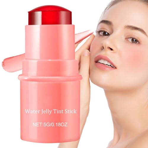 Milk Cooling Water Jelly Tint,milk jelly blush,milk jelly tint blush stick, milk cooling water jelly tint cheek and lip stain,Sheer Lip & Cheek Stain,Long Lasting Moisturising (Pink) von HAOLINPIN