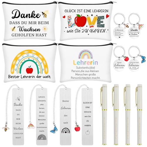 HAOWANWW 4Sets Dankeschön Lehrer Geschenke mit Federmäppchen mit Reißverschluss,Lehrer Wertschätzung Woche Schlüsselanhänger,Lesezeichen Geschenke Beste Lehrer Stift Wertschätzung Geschenke HAOWANWW 4Sets Dankeschön Lehrer Geschenke mit Federmäppchen mit Reißverschluss,Lehrer Wertschätzung Woche Schlüsselanhänger,Lesezeichen Geschenke Beste Lehrer Stift Wertschätzung Geschenke von HAOWANWW