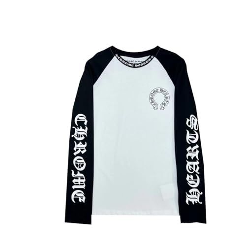 Frühjahr Herbst Druck Mischfarbe Plug Schulter Buchstaben Druck Langärmel T-Shirt Männer Und Frauen-Color-2||l von HAOZYUN