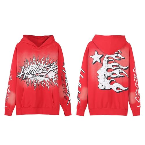 HAOZYUN Neutrale, Trendige Langarm-Kapuzenjacke Mit Taschen Für Frühling Und Herbst Vielseitig Kombinierbar Aus Baumwolle Mit Rundhalsausschnitt Retro-Kapuzenjacke-Color-7||s von HAOZYUN