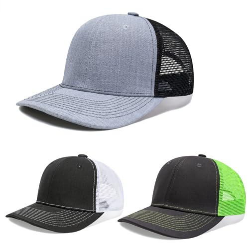 HAPEE Baseballkappen für Herren, Trucker, Klassische Snapback-Kappe mit Farbblockierung (DE/NL/SE/PL, Alphanumerisch, Einheitsgröße, D-3P02) von HAPEE