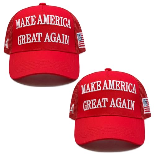 HAPEE MAGA Hat Make America Great Again Hut, Trump-Hut, Donald Trump 2024 45-47 KAG Hat Baseball Cap, B-2er-Pack, Einheitsgröße HAPEE MAGA Hat Make America Great Again Hut, Trump-Hut, Donald Trump 2024 45-47 KAG Hat Baseball Cap, B-2er-Pack, Einheitsgröße von HAPEE