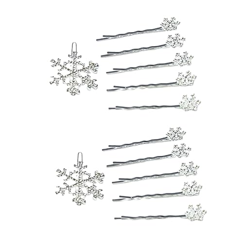 HAPINARY 2 Sets Haarspange Im Schneeflocken-stil mit Strasssteinen Modische Kopfbedeckungen Haarschmuck für Frauen und Mädchen 6 Stück von HAPINARY