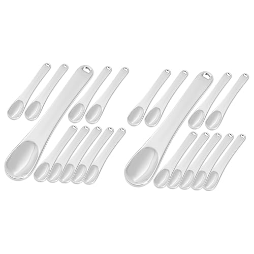 HAPINARY 20 Stk Kosmetiklöffel Aus Metall Mini-sahnelöffel Gesichtsspatel Augencremestift Löffel Koreanische Kosmetik Kosmetische Spachtel Gesichtscreme Löffel Legierung Silver von HAPINARY