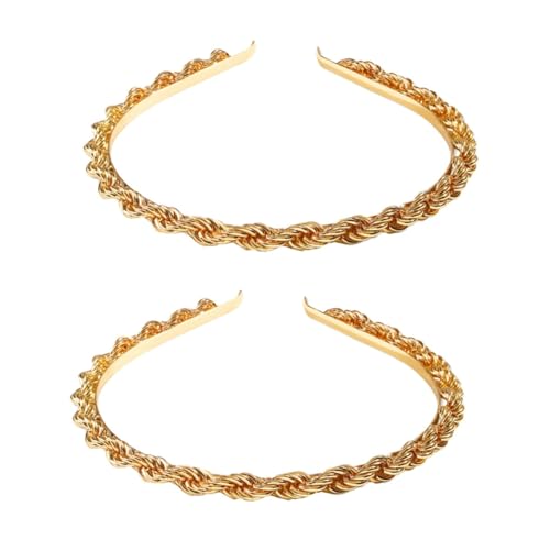 HAPINARY 2 Stücke Mode Stirnband Frauen Kette Haar Hoop Braut Haar Hoop Für Party Täglichen von HAPINARY