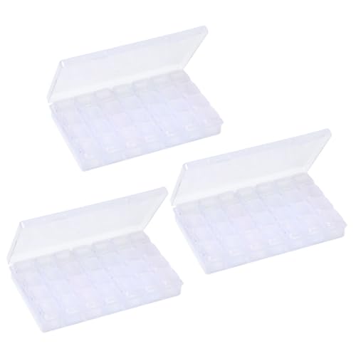 3Pcs Boxen 28 Gitternägel Art Storage Box Schmuckhalter Halter Desktop Organizer Abnehmbare Speicherboxen Transparente Speicher Container Manicure Tool Hülle Pp HAPINARY von HAPINARY