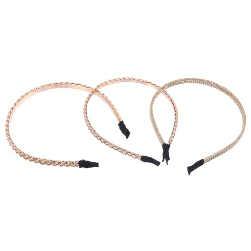 HAPINARY 3stücke Ketten-haarreifen Aus Legierung Mode-stirnband Für Damen Party-haarreifen Kopfschmuck Schmuck Für Haare von HAPINARY