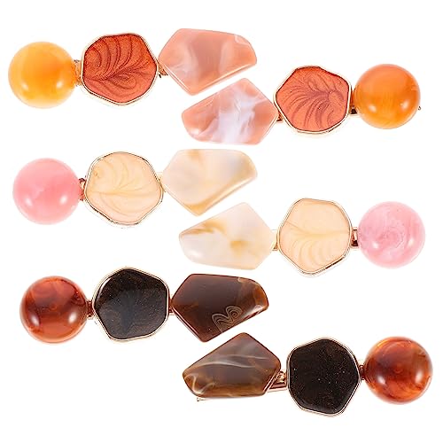 HAPINARY 6stücke Geometrische Haarklammern Im Imitation Marmor Haarspangen Für Mädchen Stilvolle Haarschmuck Für Hochzeiten Partys Und Besondere Anlässe von HAPINARY
