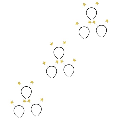 9 Stk Kopfschmuck Weihnachts-haarschmuck Glitzernde Kopfbedeckungen Haarband Requisiten Für Fotoautomaten Star-headbopper Für Kinder Kopf Bopper Haargummis Für Kleinkinder Reifen HAPINARY von HAPINARY