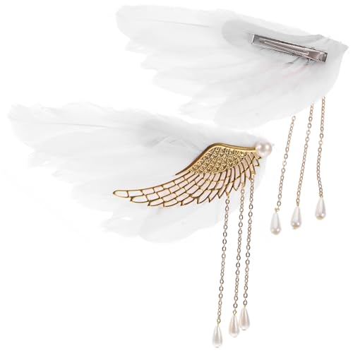HAPINARY 1paar Engel Plume Haarklammern Für Frauen Elegante Haarspangen Mit Federdesign Für Hochzeiten Bühnenaufführungen Und Feste Leicht Und Bequem Vielseitig Einsetzbar von HAPINARY
