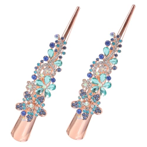 HAPINARY 1 Paar Haarspangen Funkelnde Haar-accessoires Ausgefallene Krokodilklemmen Für Feines Haar Strass-clips Für Frauen Elegante Haarschmuck-dekore von HAPINARY