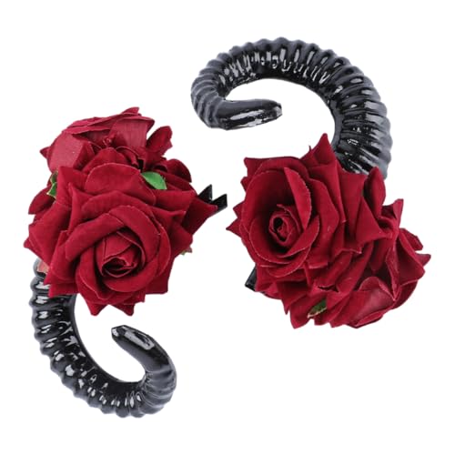 HAPINARY 1 Paar Klaue Haarnadel schwarze Haarspangen Snap-Haarspangen für Frauen haarschmuck Haarklammer Haarnadel aus Schafshorn rosafarbenes Haar-Accessoire Trompete Stirnband von HAPINARY