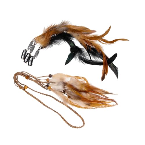 HAPINARY 1satz Bohemia Stil Feder Haarband Und Haarklammern Teile Haarband Haarklammern Für Festlichkeiten Und Kreative Frisuren Ethnischer Haarschmuck Für Besondere Anlässe von HAPINARY
