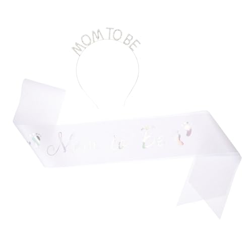 HAPINARY 1 Satz Gürtel Thematisiert Bands Geschlecht Rose Bausatz Muttertagsschärpe Mama Soll Kopf Sein Mütter Mutterschaft Tiaras Bekanntmachung Perücken Für Frauen Weiß Metall von HAPINARY