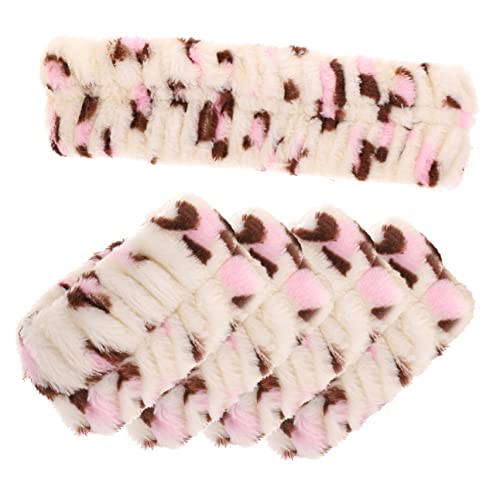 HAPINARY 1satz Wasserdichte Gesichtswäsche Haargummis Mit Teilen Leopard Print Für Spa Und Hautpflege Komfortable Handgelenkbänder Für Make-up Und Gesichtsreinigung von HAPINARY