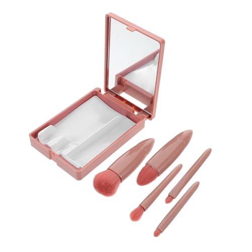 HAPINARY 5-teiliges Reise-make-up-pinsel-set Mini-set Mit Reise-spiegeletui Unverzichtbare Pinsel Für Frauen Tragbar Und Leicht Zu Tragen von HAPINARY
