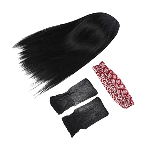 HAPINARY Wellige Perücken 1 Satz Perücke Stirnband Schwarze Haarbänder Make-up-haarband Lampenschirme Für Stehlampen Haarperücken Schwarze Gewellte Perücke Damen Xuchang Locken Spandex von HAPINARY