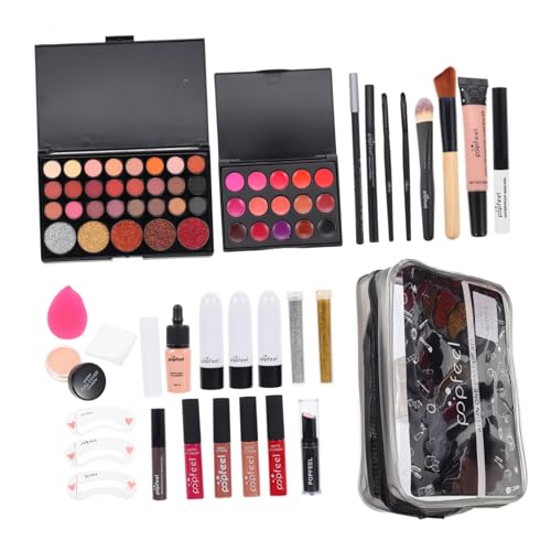 HAPINARY 1 Satz Schminkset Für Damen Schminkkasten Make-up-pinsel-kit Professionelle Grundlage Damen Schminkset Make-up-stiftung Lipgloss Erröten Augenbrauenstift Fräulein Geschenkbox Abs von HAPINARY