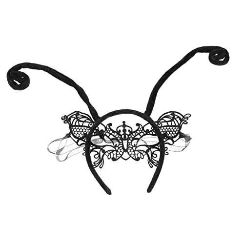 HAPINARY 1 Satz Tentakel-stirnband-maske Halloween Halloweenkostüm Halloween-antennen-stirnband Haustier Halloween-haarspangen Schwarze Maskerade Schwarze Halloween-halskette Masken Stoff von HAPINARY