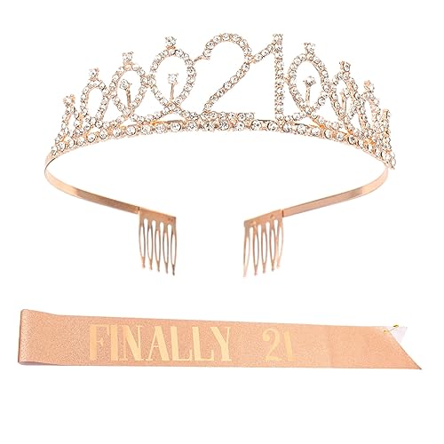 HAPINARY Geburtstagsschärpe Tiara-set Kreative Geburtstagskrone Geburtstagsschärpe Partygirl-schärpe Schärpe Zur Dekoration Geburtstagsgeschenk von HAPINARY