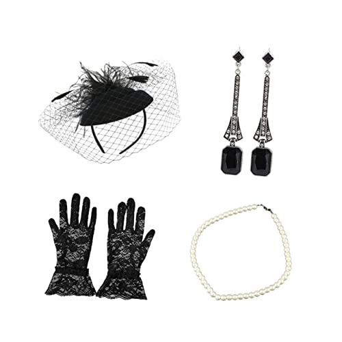 HAPINARY 1 Set Hut Set Stirnbänder Für Frauen Brauthandschuhe Perle Hair Accessoires Braut Stirnband Scunchies Für Mädchen Braut Kopfbedeckungen Für Hochzeitsstadbänder Für Kopfband von HAPINARY