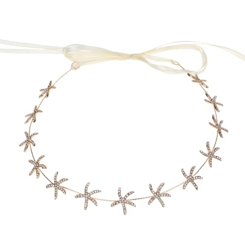 HAPINARY Seestern Stirnband Mit Strass Für Damen Hochzeit Haarschmuck Leicht Und Langlebig Für Party Und Brautschmuck von HAPINARY