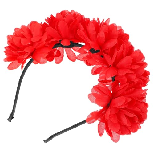 HAPINARY 1pc Braut Blume Kopfschmuck Rot Floral Haarband Für Frauen Hochzeit Haar Zubehör Für Braut HAPINARY 1pc Braut Blume Kopfschmuck Rot Floral Haarband Für Frauen Hochzeit Haar Zubehör Für Braut von HAPINARY