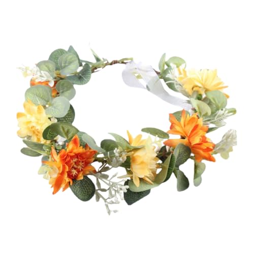 HAPINARY 1 Stück Künstlicher Blumen Stirnband Grüne Pflanze Hochzeitskranz Haarband Dekoratives Kranz Stirnband Für Damen von HAPINARY