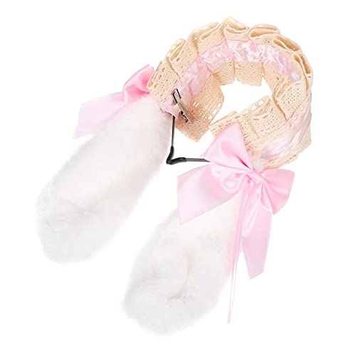 HAPINARY 1 Stück Süßes Bowknot Haarband für Mädchen Lolita Rabbit Ohr Haaraccessoire Hellrosa für Cosplay und Partys von HAPINARY