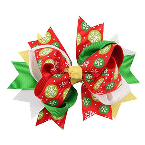 HAPINARY 1 Stück Weihnachts-haarschmuck Mit Schleife Und Ripsband Für Kinder Klassische Farben Angemessene Klemmkraft von HAPINARY