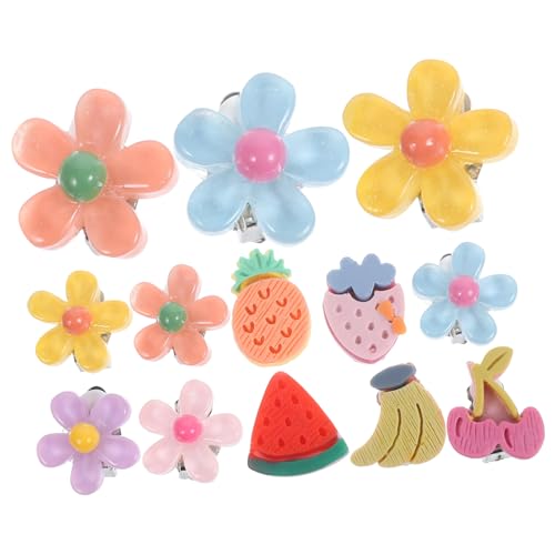 HAPINARY 10 Paare Ohrringe Blumen und Früchte Design Hautfreundlich Schmerzfrei Mädchen Ohrclips Schmuck Zubehör Geschenk von HAPINARY