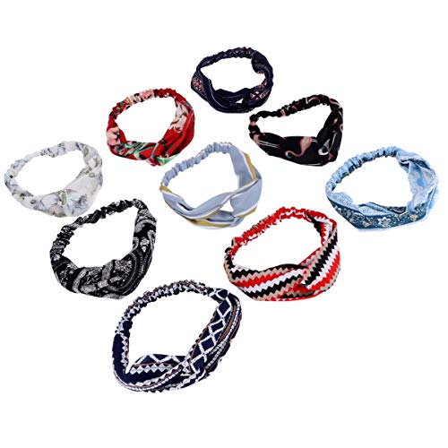 HAPINARY 10stücke Teiliges Bohemia-stirnband Bunten Mustern Elastische Und Weiche -haarbänder Für Sport Und Alltag von HAPINARY