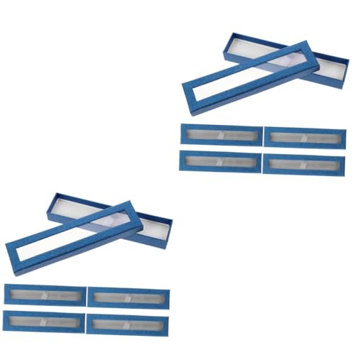 HAPINARY 2sets Dekorative Stift Papier Box Mit Fenster Robust Leere Stift Box Für Schreibwaren 5 Stücke * 2 von HAPINARY