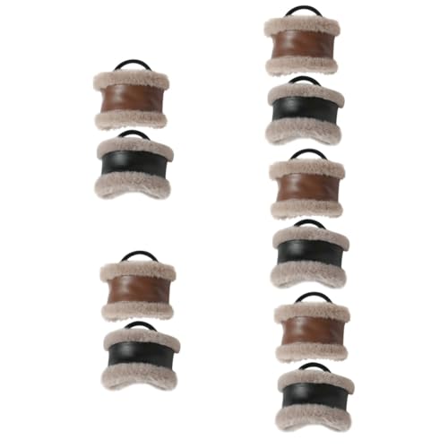 HAPINARY 10stücke Vintage Pu Leder Haargummis Für Frauen Elastische Haarbänder Für Pferdeschwanz Für Verschiedene Haartypen Und Anlässe Bequem Und Stilvoll von HAPINARY