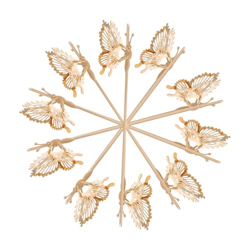 HAPINARY 10 Stück Schmetterlings-haarschmuck Metall Haarnadeln Für Dutts Brautschmuck Chinesische Haarstäbe Mädchen Hochzeit von HAPINARY