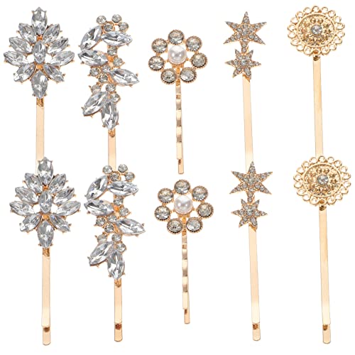 HAPINARY 10stücke Strass Haarklammern Für Damen Dekorative Bobby Mit Sonnenblumen Sternen Und Blättern Für Hochzeiten Partys Und Alltagsstylings von HAPINARY