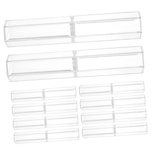 HAPINARY 10 Stück Kartons Transparente Stiftbox Klare Stift-Geschenkboxen Stifftehalter The Fall etuii Leere Federmappe klares Federmäppchen Acryl Verpackung Container Kasten Stifthalter von HAPINARY